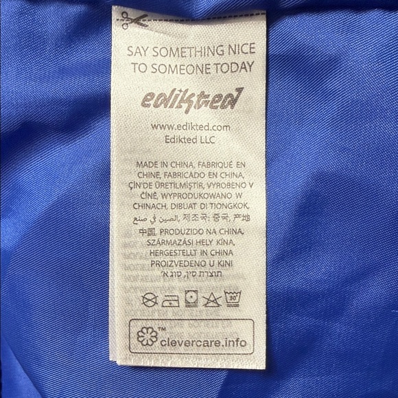 Edikted Cable-core Women’s Size Small Blue Puffer Vest - Picture 4 of 6